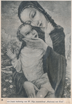 851179 Afbeelding van de tekening 'Madonna met Kind' van W. Nijs, in het Museum voor Nieuwe Religieuze Kunst (MNRK), in ...